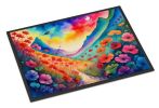 NEW Geraniums in Color Doormat Front Door Mat Indoor Outdoor Rugs for Entryway, Non Slip Washable Low Pile, 18H X 27W