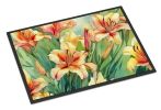 NEW Utah Sego Lilies in Watercolor Doormat Front Door Mat Indoor Outdoor Rugs for Entryway, Non Slip Washable Low Pile, 18H X 27W