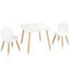 Kids Table and 2 Chairs Set, Toddler Table and Chair Set, Children Multi-Activity Table for Art, Craft, Reading, Learning, 1 Table and 2 Chairs