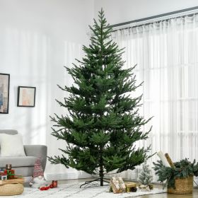 9 Ft Christmas Tree, Pine Hinged W-1939 Realistic Branches, Steel Base, Auto Open