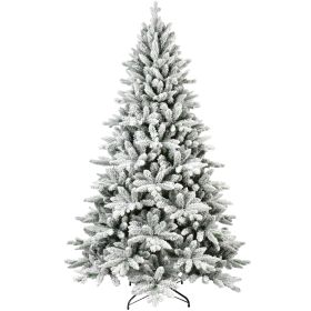 5ft PVC&PE Flocking Hinged Tree Environmentally Friendly Fireproof Artificial Christmas Flocked Tree