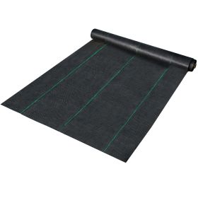 Weed Control Fabric 6ft x 300ft - Geo Textile Fabric Heavy Duty - Woven Ground Cover for Commercial Greenhouse, Yard, Garden Barrier Cloth Blocker Mat