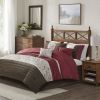 Embroidered 7 Piece Comforter Set Red Queen