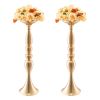 VEVOR 24PCS 50cm/19.7' Wedding Flower Vase Metal Gold Floral Stand for Table