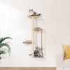 VEVOR Wall Mounted Cat Shelves Tree with Platform Tree-Shaped Cat Furniture