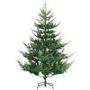 HOMCOM 6 Foot Artificial Christmas Tree, Nordic Pine Hinged Xmas Tree with 795 Realistic Branches, Wide Steel Base, Auto Open, Green