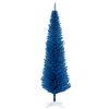 HOMCOM 7FT Decorated Christmas Tree, Pencil Christmas Tree with 499 Realistic Branch Tips and Plastic Stand, Blue