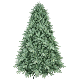 Artificial 4ft Blue green Tint Christmas Tree with 592 PE/PVC Mixed Branch Tips, memory wire+iron wire
