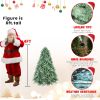 4ft Blue Spruce Christmas Tree with 592 Fire-Resistant Tips, Artificial Xmas Tree Premium Hinged, Foldable Base Christmas Decor for Holiday Home Party