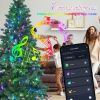 6ft Green Christmas Tree with 300 WiFi-Controlled RGB LED Lights, 751 PVC Tips, 38 Light Functions, Music Sync, Hinged Structure & Metal Stand â€“ Sma