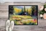 NEW Montana Bitterroot in Watercolor Doormat Front Door Mat Indoor Outdoor Rugs for Entryway, Non Slip Washable Low Pile, 18H X 27W