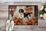 NEW Brittany Fall Kitchen Pumpkins Doormat Front Door Mat Indoor Outdoor Rugs for Entryway, Non Slip Washable Low Pile, 18H X 27W