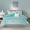 Full/Queen Metallic Printed Comforter Set