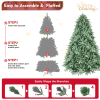 Artificial 4ft Blue green Tint Christmas Tree with 592 PE/PVC Mixed Branch Tips, memory wire+iron wire