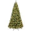 Prelit 7ft PVC Hinged Green Tree With Lights Environmentally Friendly Fireproof Artificial Christmas Tree 210cm
