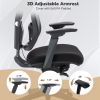Big and Tall Office Chair with Adjustable lumbar and slide seats , Headrest and 4d armrest , tilt function max degree is 115 Â°, 300LBS, Black