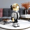 Astronaut Statues Spaceman Sculpture Polyresin Arts Gifts Silver Figurine Ornament Room Decor for Men
