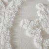 Full/Queen 3 Piece Tufted Cotton Chenille Damask Duvet Cover Set