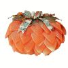 1pc Fall - Thanksgiving Pumpkin Wreath. Cloth, Flower, Indoor outdoor Decor, Beautiful Harvest Festive