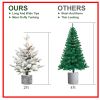 2ft PE/PVC Decorated Flocking Basin Pine Cone Xmas Tree Mini Tabletop  Flocked Christmas Tree