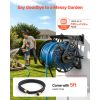 Wall Mounted Garden Hose Reel, Holds 135 Feet of 5/8-inch Hose, Outdoor Heavy-Duty Waterhose Holder Winder, with Widened Top Tray, Aluminum Alloy Con