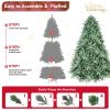4ft Blue Spruce Christmas Tree with 592 Fire-Resistant Tips, Artificial Xmas Tree Premium Hinged, Foldable Base Christmas Decor for Holiday Home Party