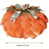 1pc Fall - Thanksgiving Pumpkin Wreath. Cloth, Flower, Indoor outdoor Decor, Beautiful Harvest Festive