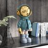 Astronaut Statues Spaceman Sculpture Polyresin Arts Gifts Light Blue Figurine Ornament Room Decor for Men