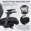 Big and Tall Office Chair with Adjustable lumbar and slide seats , Headrest and 4d armrest , tilt function max degree is 115 Â°, 300LBS, Black