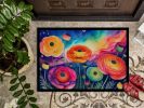 NEW Ranunculus in Color Doormat Front Door Mat Indoor Outdoor Rugs for Entryway, Non Slip Washable Low Pile, 18H X 27W