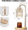 Gold Candle Warmer Lamp with Dimmer and Timer,Home Decor Lamp for Scented Jar,Electric Wax Melt Warmer