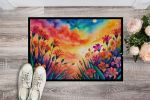 NEW Alstroemerias in Color Doormat Front Door Mat Indoor Outdoor Rugs for Entryway, Non Slip Washable Low Pile, 18H X 27W