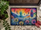 NEW Eryngium in Color Doormat Front Door Mat Indoor Outdoor Rugs for Entryway, Non Slip Washable Low Pile, 18H X 27W