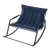 Rocking Chair with Storage, Cushions & Armrests, All-Season Comfort Lounge Recliner, Breathable Ergonomic Lounge Chair for Bedroom, Living Room, Pati