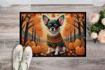 NEW Tricolor Chihuahua Fall Doormat Front Door Mat Indoor Outdoor Rugs for Entryway, Non Slip Washable Low Pile, 18H X 27W