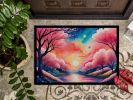 NEW Cherry Blossom in Color Doormat Front Door Mat Indoor Outdoor Rugs for Entryway, Non Slip Washable Low Pile, 18H X 27W