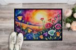 NEW Lisianthus in Color Doormat Front Door Mat Indoor Outdoor Rugs for Entryway, Non Slip Washable Low Pile, 18H X 27W