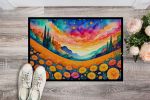 NEW Marigolds in Color Doormat Front Door Mat Indoor Outdoor Rugs for Entryway, Non Slip Washable Low Pile, 18H X 27W