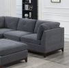 Modular Living Room Sofa Couch Corner Wedge Ash Chenille Fabric 1pc