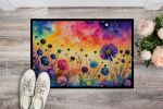 NEW Scabiosa in Color Doormat Front Door Mat Indoor Outdoor Rugs for Entryway, Non Slip Washable Low Pile, 18H X 27W