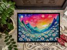 NEW Daisies in Color Doormat Front Door Mat Indoor Outdoor Rugs for Entryway, Non Slip Washable Low Pile, 18H X 27W