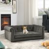 Elegant Rectangle Pet Bed for Medium and Large Dogs, Durable Elevated Dog Sofa Bed, Comfortable Dog Couch, Modern and Stylish Dog Sofa for Large Dogs,