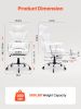 Reclining Office Chair with Footrest, Heavy Duty PU Leather Wide Office Chair, Big and Tall Executive Office Chairs with Lumbar Support