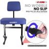 5 Core Piano Bench 3" Padded Cushioned Stool w Backrest Heavy Duty Musician Chair Height Adjustable - PNB B-REST BLU