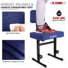 5 Core Piano Bench 3" Padded Cushioned Stool w Backrest Heavy Duty Musician Chair Height Adjustable - PNB B-REST BLU