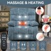 Lift Recliner Chair Heat Massage Dual Motor Infinite Position Up to 350 LBS Large Electric Power Lift Recliners with Power-Remote, Medium-firm and He