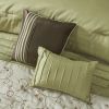 Embroidered 7 Piece Comforter Set Green Cal King