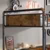 Twin XL over Twin XL Metal Bunk Bed, Industrial Detachable Bunkbeds with Safety Guard Rails for Teens, Black