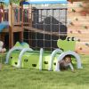 76" Kids Playground Tunnel for 3-6 Years to Crawl Through, Crocodile Design