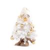 Tabletop Christmas Tree Small Mini Christmas Tree for Table Top; Artificial Snow Flocked with Xmas Ornaments; Gold Christmas Decorations for Home Offi